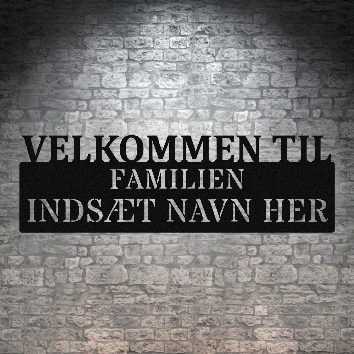 Personlig adresseskilt med familienavn. Unik husejer gaveidé