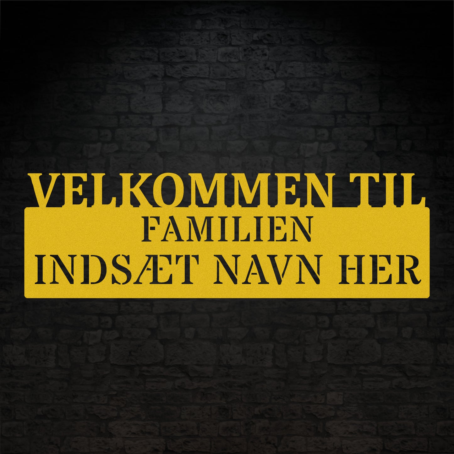Personlig adresseskilt med familienavn. Unik husejer gaveidé