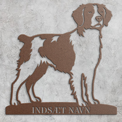 Breton hundemetalskilt med personlig tekst