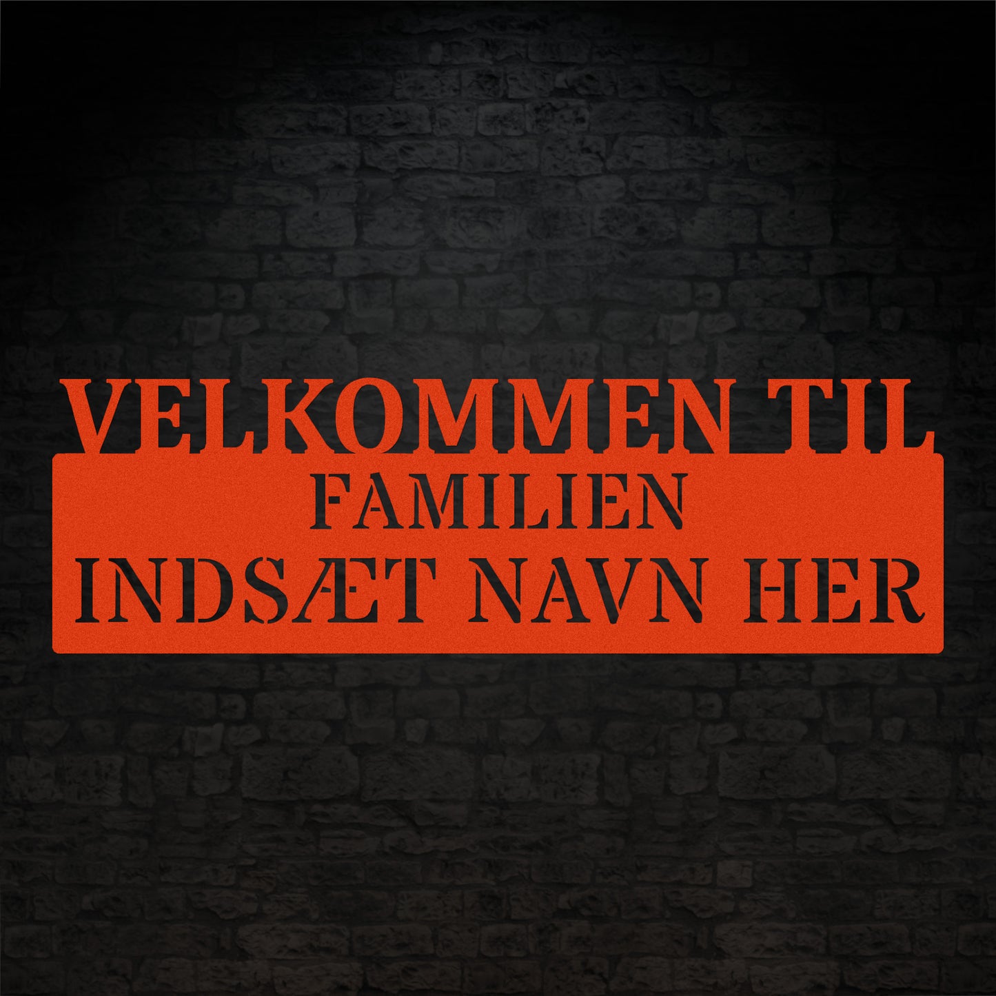 Personlig adresseskilt med familienavn. Unik husejer gaveidé