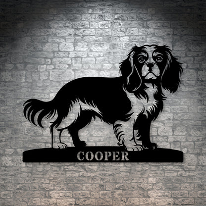 Personlig Cavalier King Charles metalskilt navneskilt