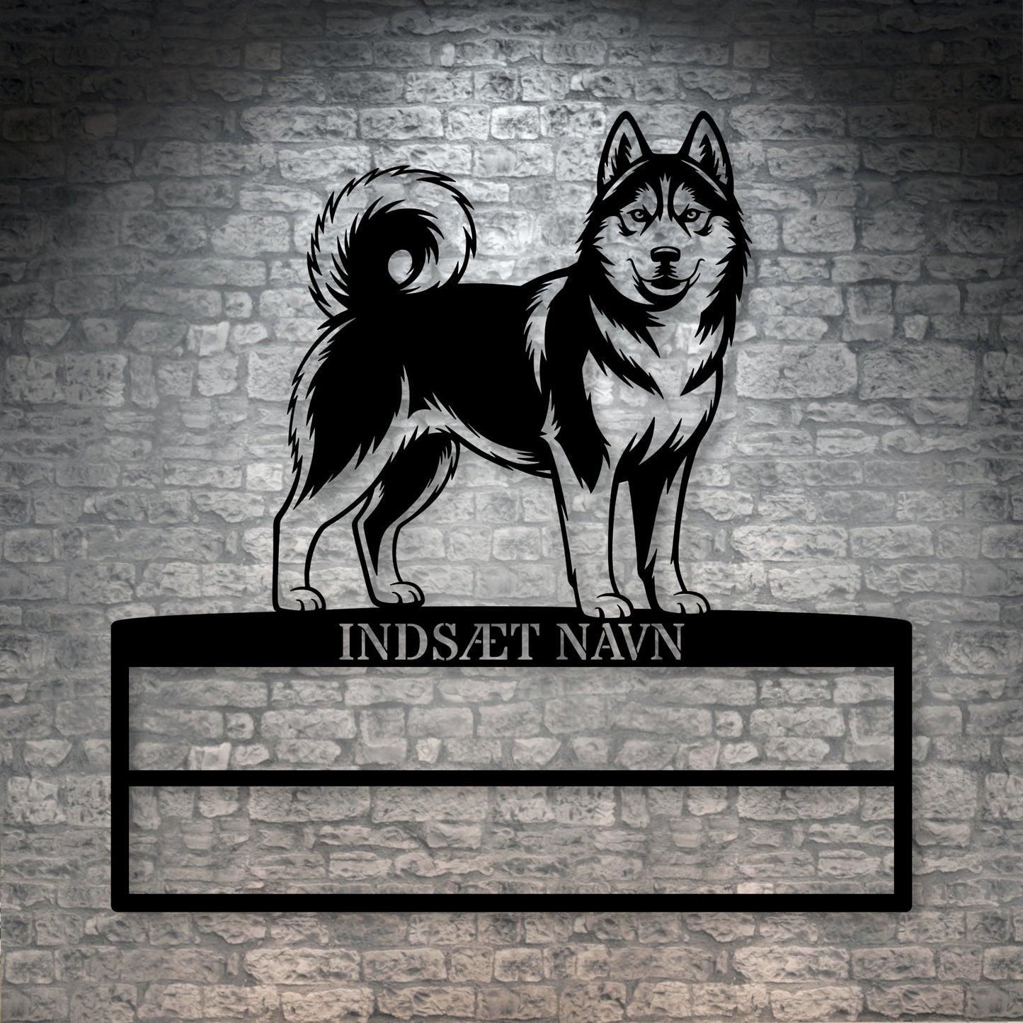 Siberian Husky rosette navneskilt