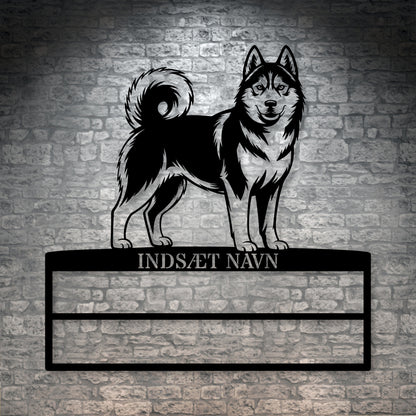 Siberian Husky rosette navneskilt