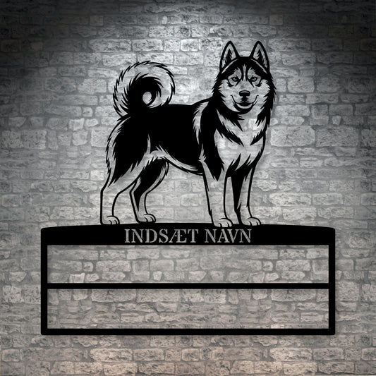 Siberian Husky rosette navneskilt