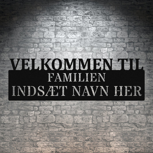 Personlig adresseskilt med familienavn. Unik husejer gaveidé