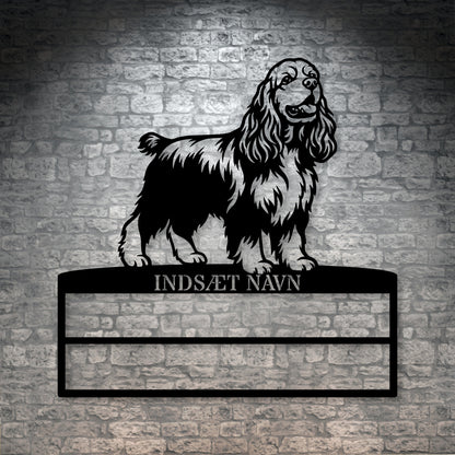 Personlig Amerikansk cocker spaniel metal navneskilt til rosetter