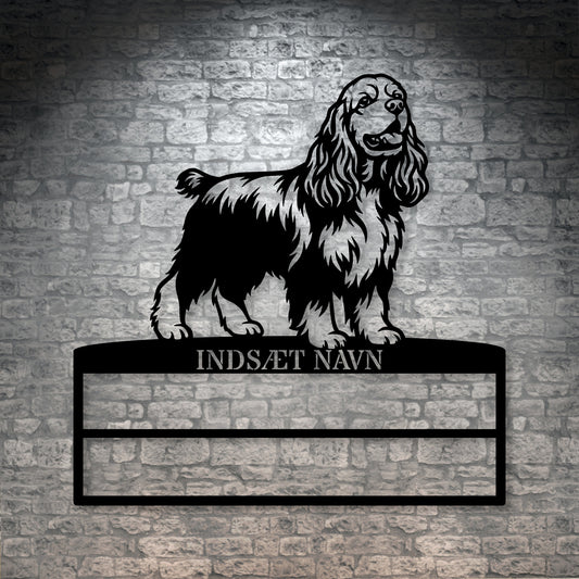 Personlig Amerikansk cocker spaniel metal navneskilt til rosetter