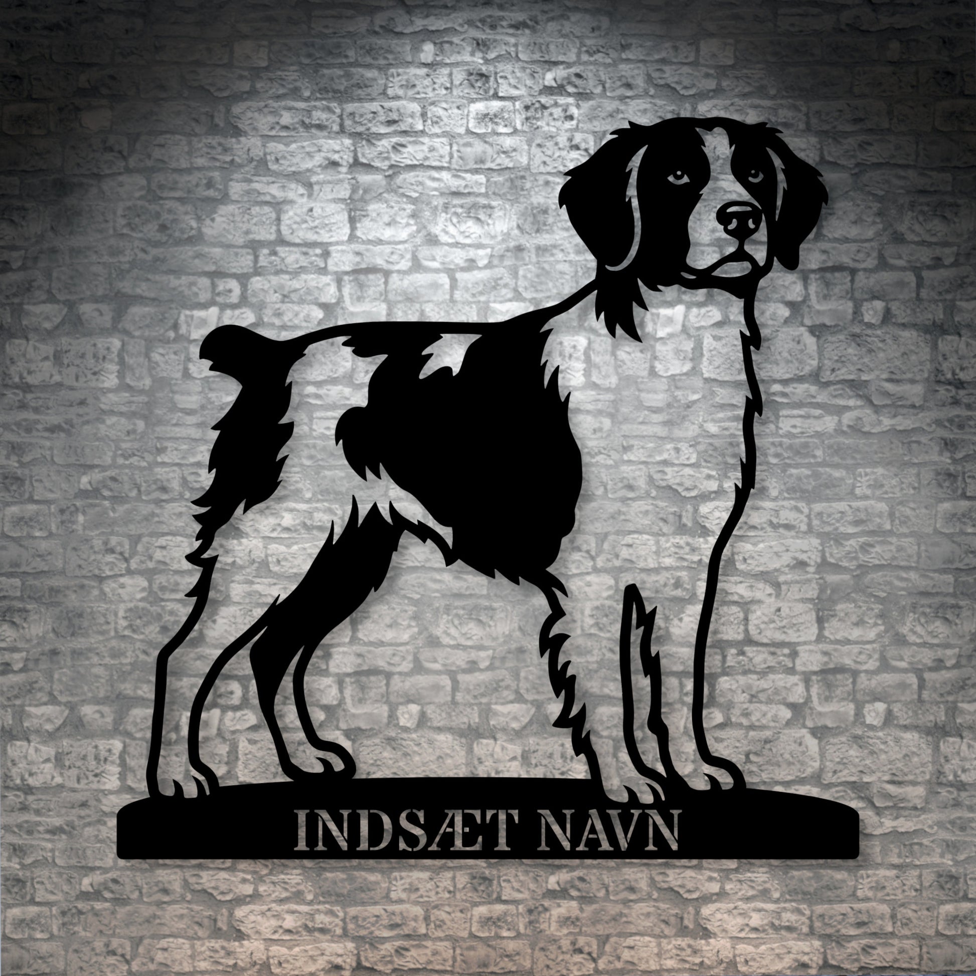 Breton hundemetalskilt med personlig tekst