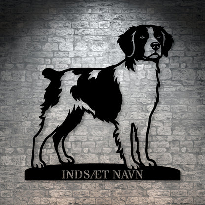 Breton hundemetalskilt med personlig tekst