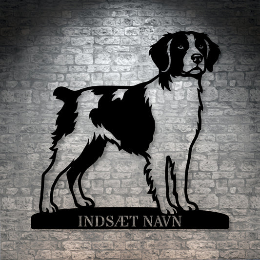 Breton hundemetalskilt med personlig tekst