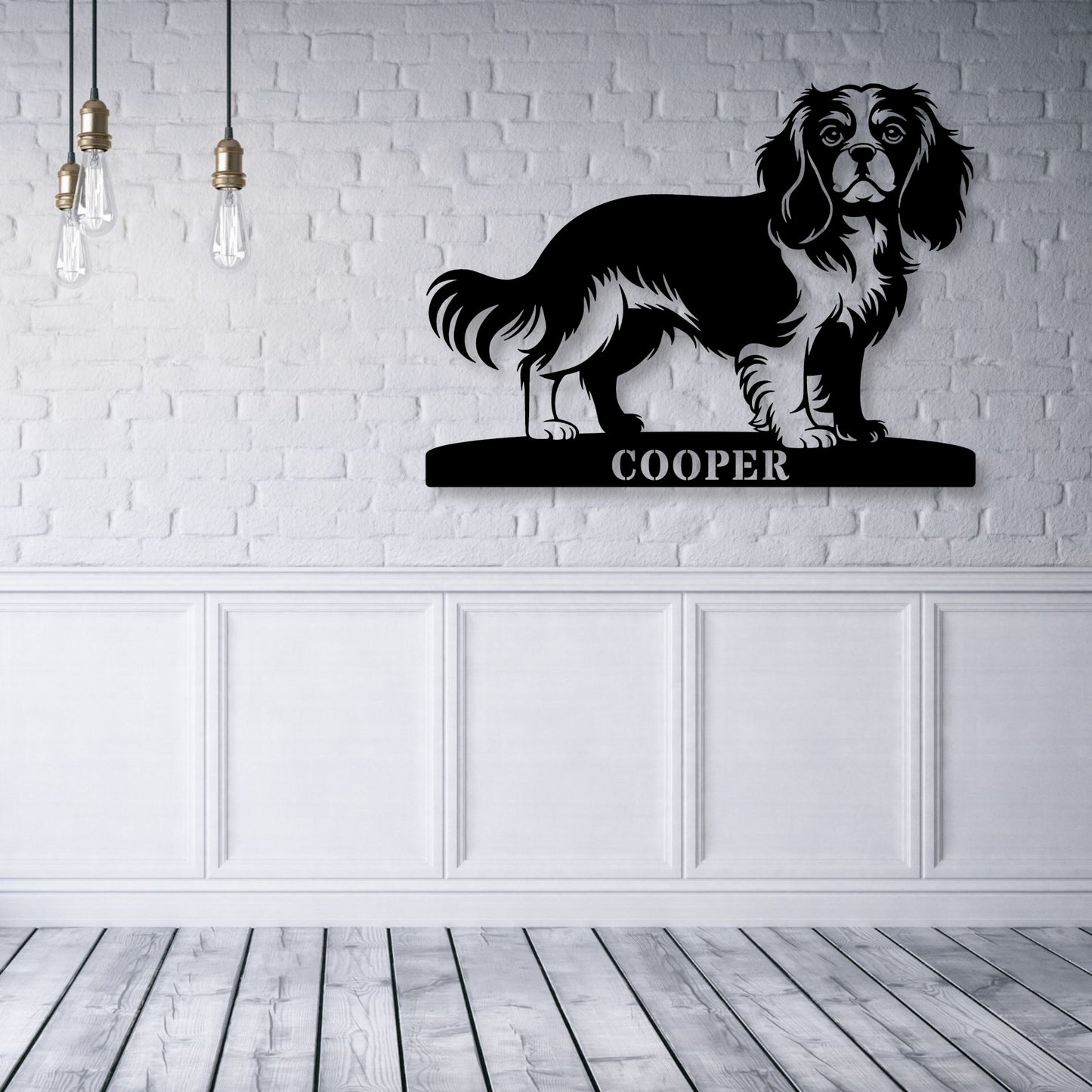 Personlig Cavalier King Charles metalskilt navneskilt