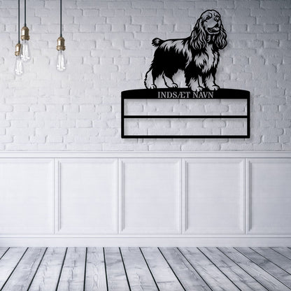 Personlig Amerikansk cocker spaniel metal navneskilt til rosetter.