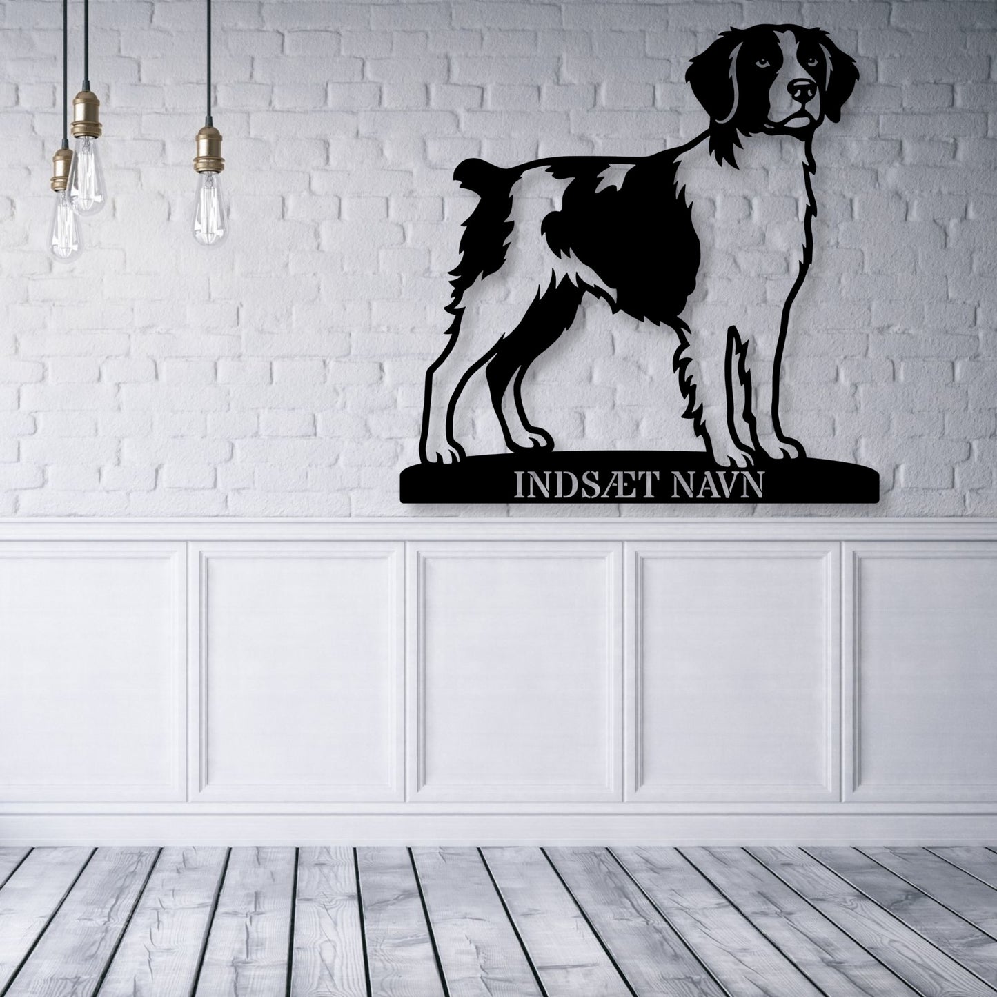 Breton hundemetalskilt med personlig tekst