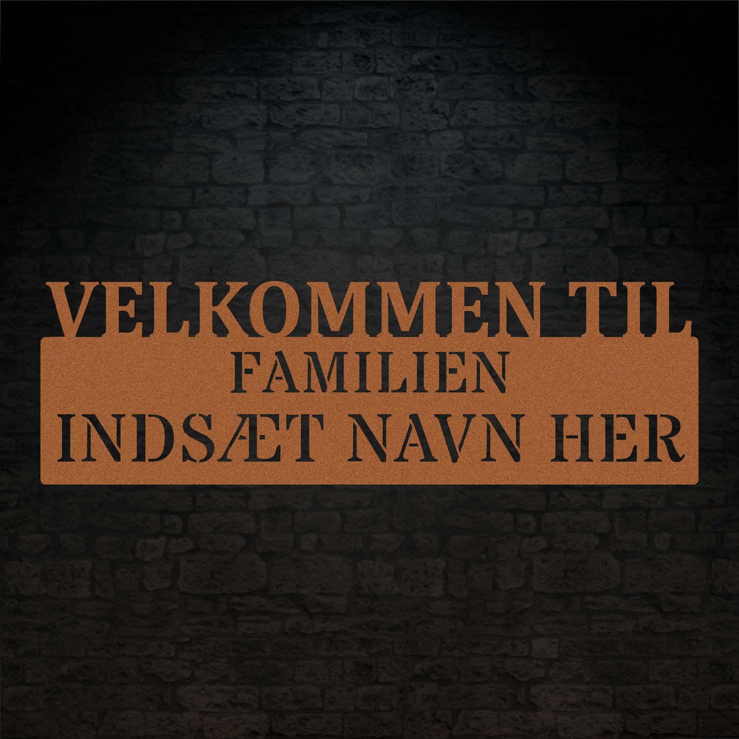Personlig adresseskilt med familienavn. Unik husejer gaveidé