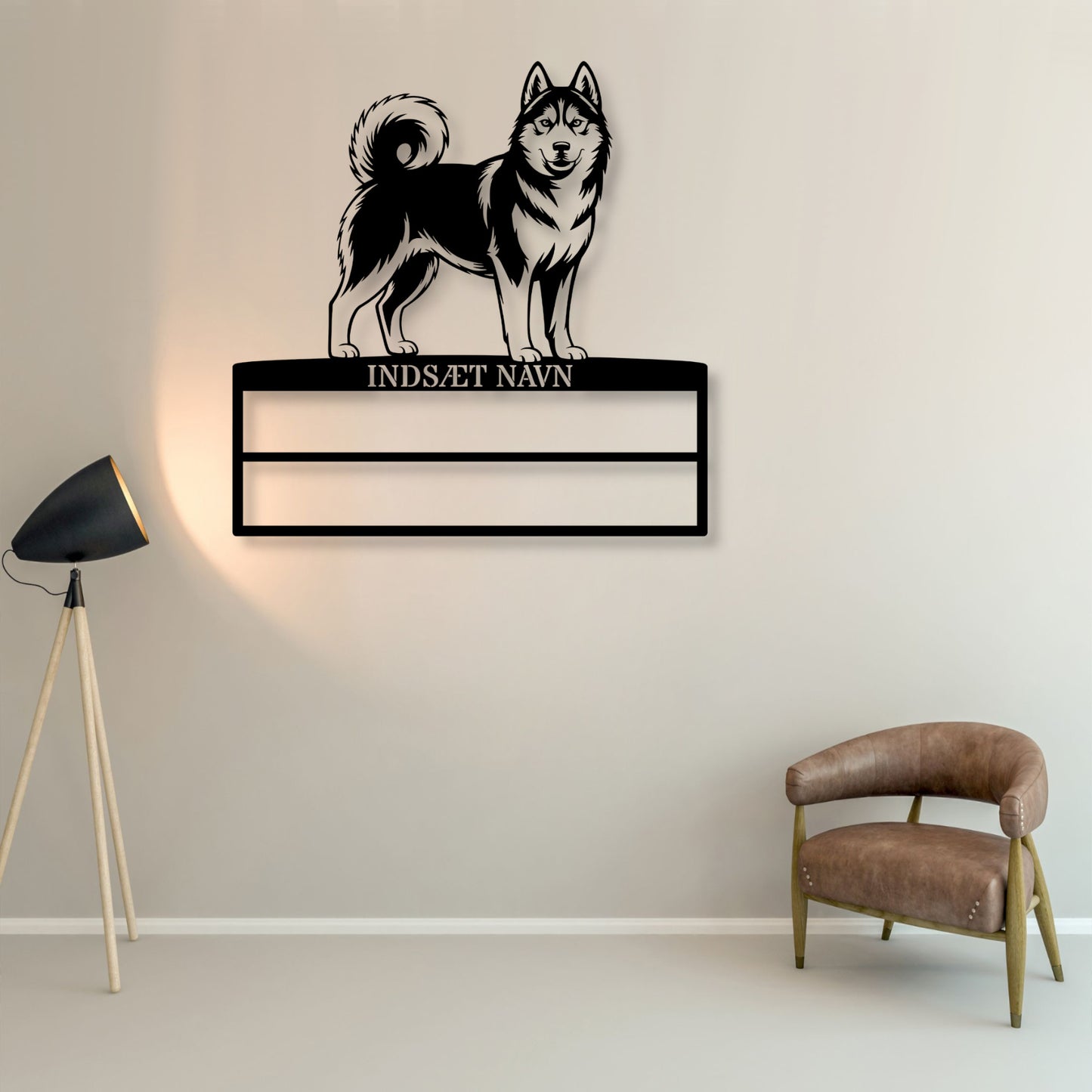 Siberian Husky rosette navneskilt