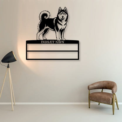Siberian Husky rosette navneskilt