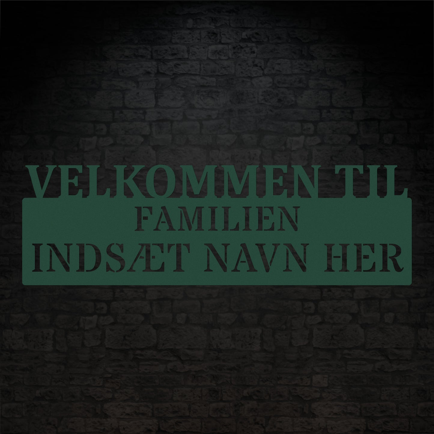 Personlig adresseskilt med familienavn. Unik husejer gaveidé