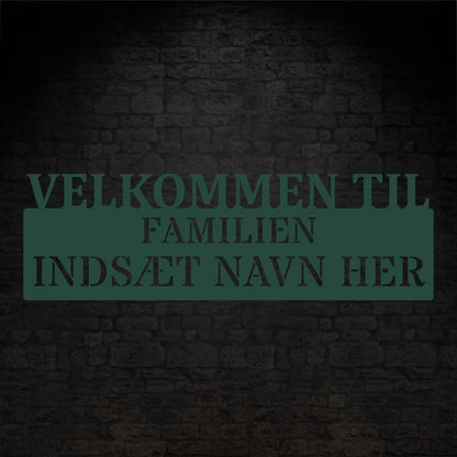 Personlig adresseskilt med familienavn. Unik husejer gaveidé