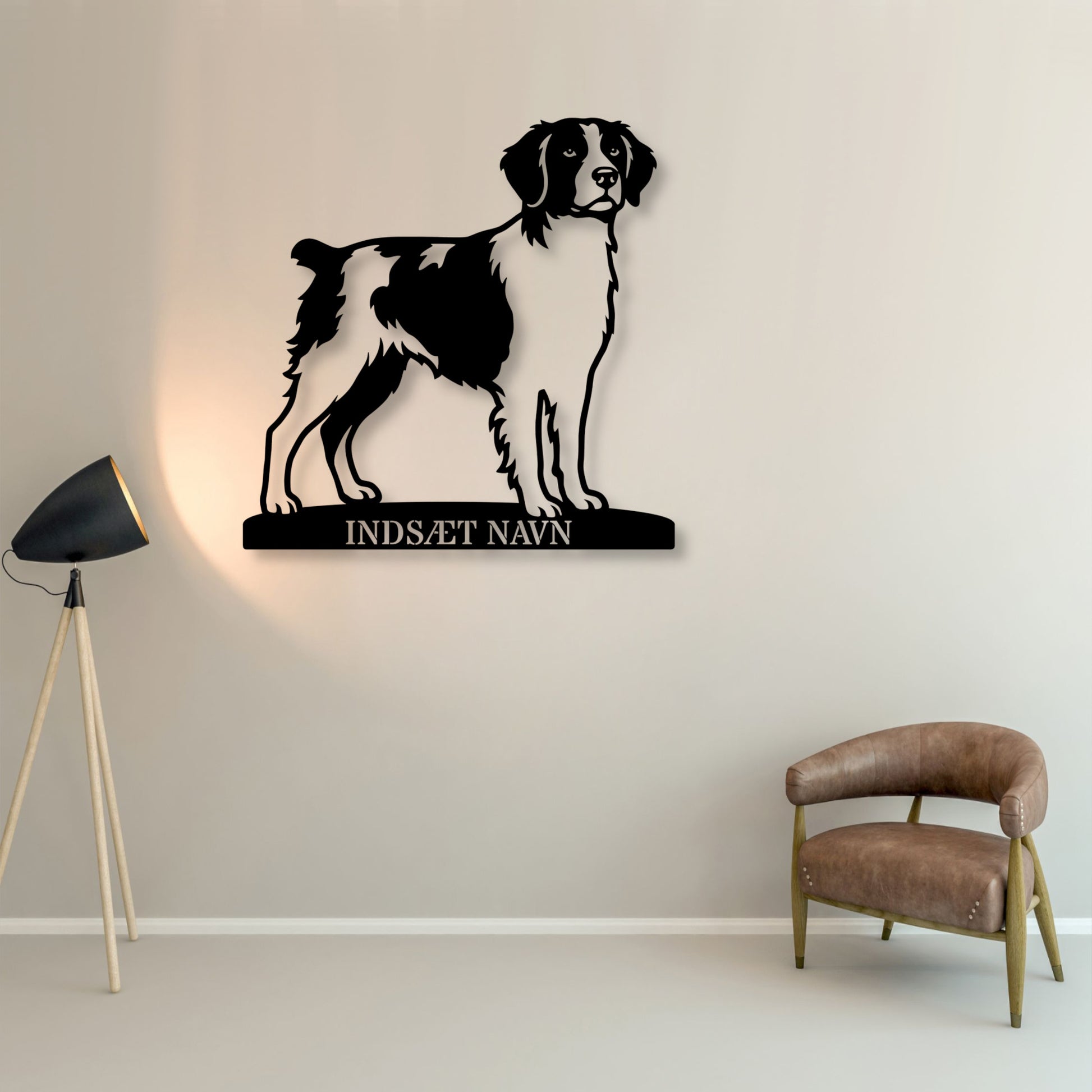Breton hundemetalskilt med personlig tekst