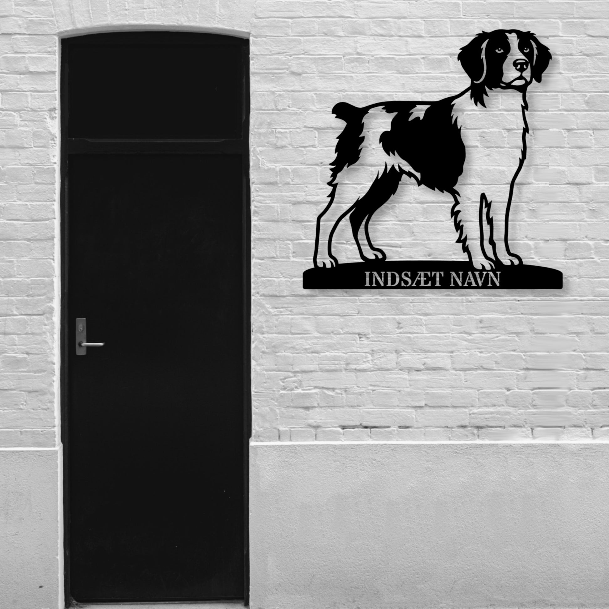 Breton hundemetalskilt med personlig tekst