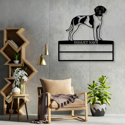 Personlig Gammel Dansk hønsehund metal navneskilt til rosetter