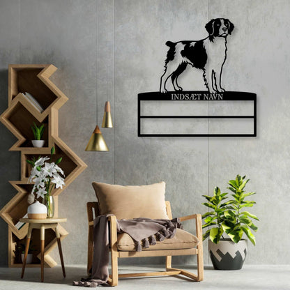 Personlig Breton metal navneskilt til rosetter. Unik hundechampion display