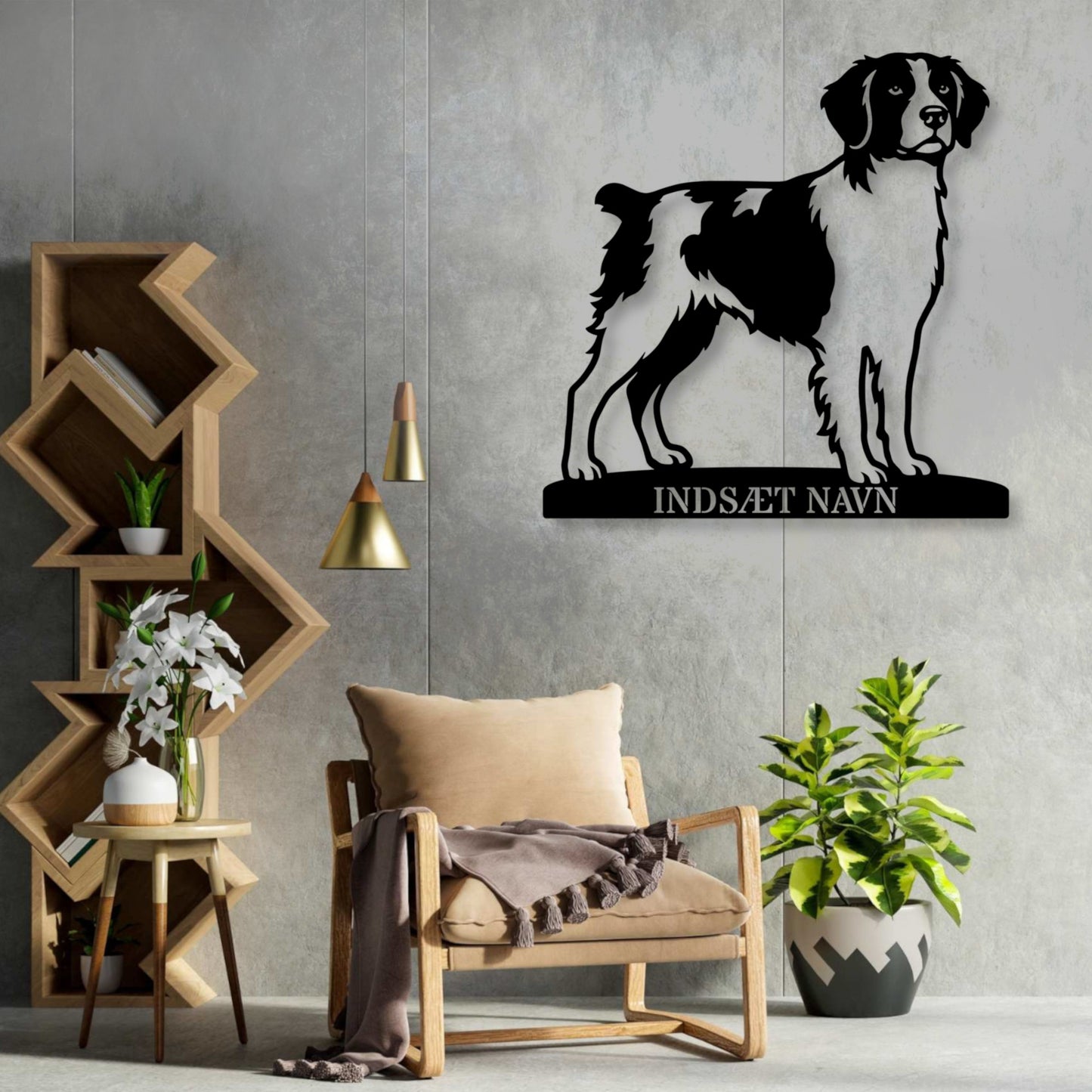 Breton hundemetalskilt med personlig tekst