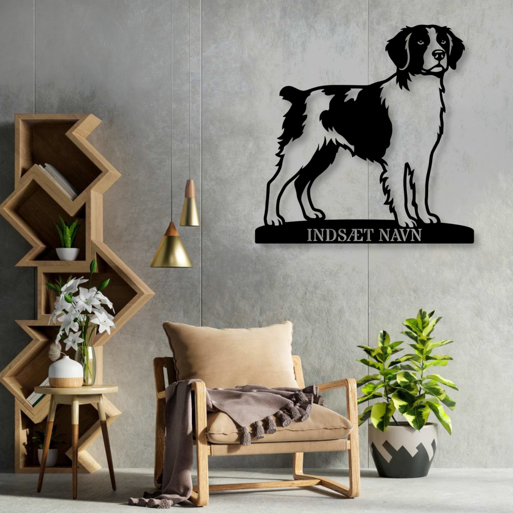 Breton hundemetalskilt med personlig tekst