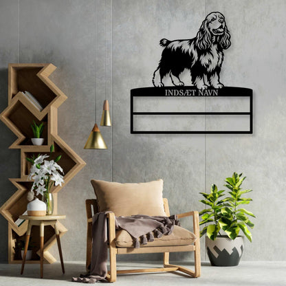 Personlig Amerikansk cocker spaniel metal navneskilt til rosetter.
