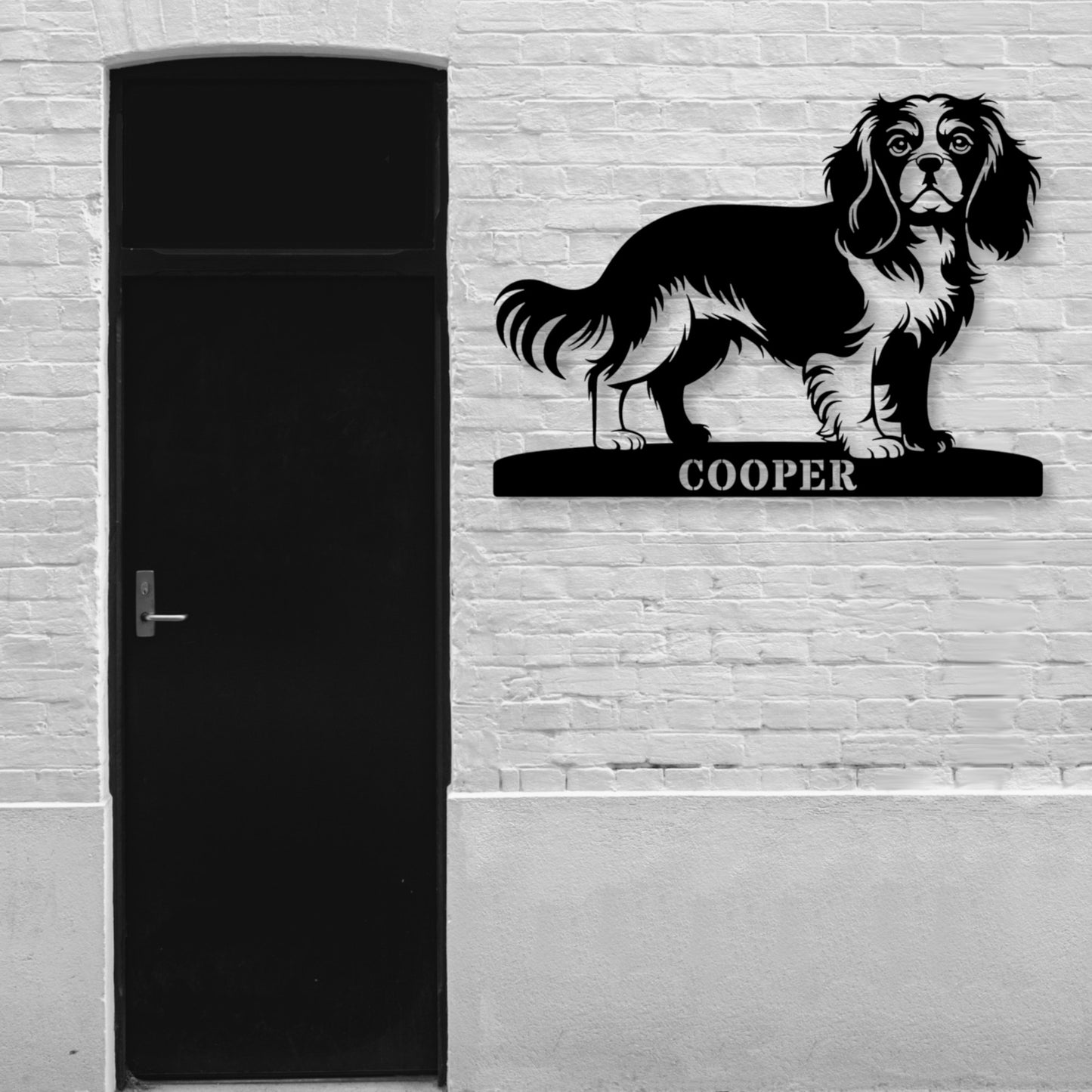Personlig Cavalier King Charles metalskilt navneskilt