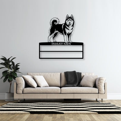 Siberian Husky rosette navneskilt