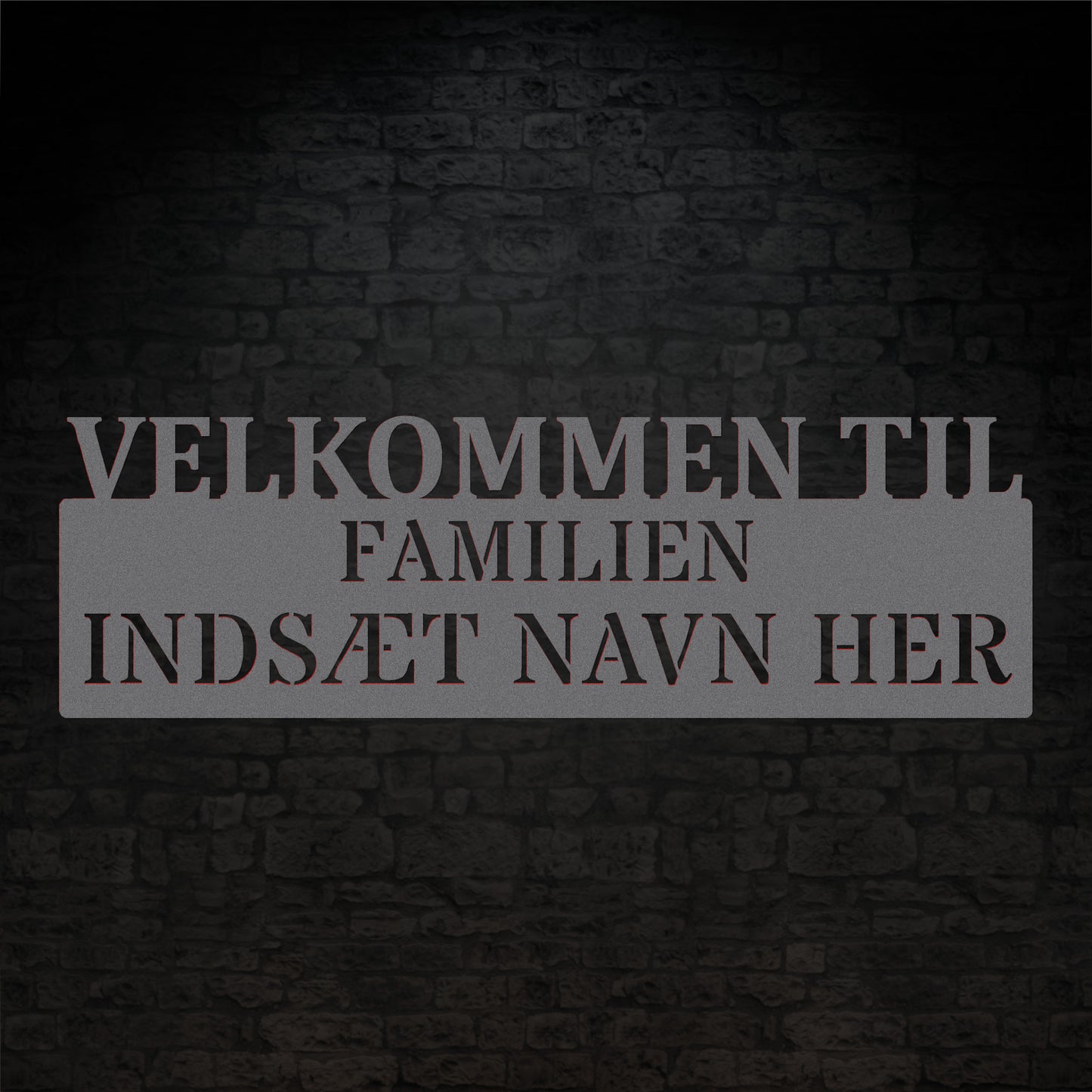 Personlig adresseskilt med familienavn. Unik husejer gaveidé