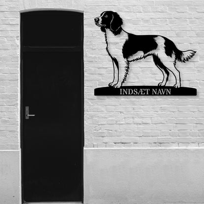 Kleine münsterländer hunde metalskilt med personlig tekst
