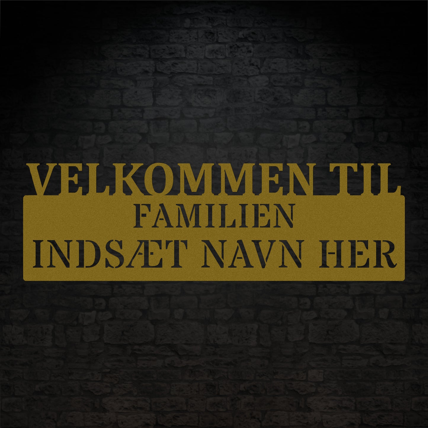 Personlig adresseskilt med familienavn. Unik husejer gaveidé