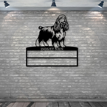 Personlig Amerikansk cocker spaniel metal navneskilt til rosetter.