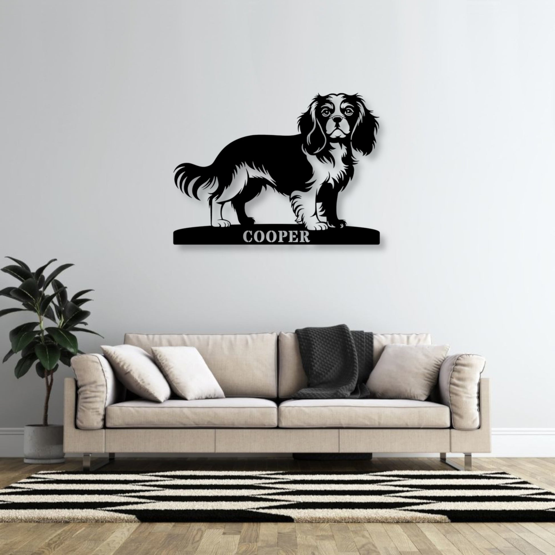 Personlig Cavalier King Charles metalskilt navneskilt