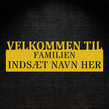 Personlig adresseskilt med familienavn. Unik husejer gaveidé