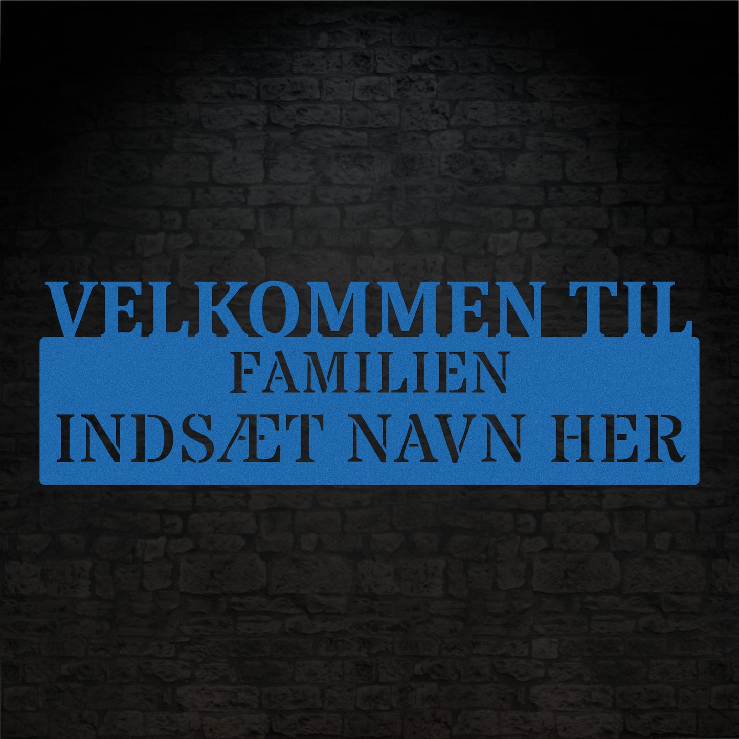 Personlig adresseskilt med familienavn. Unik husejer gaveidé