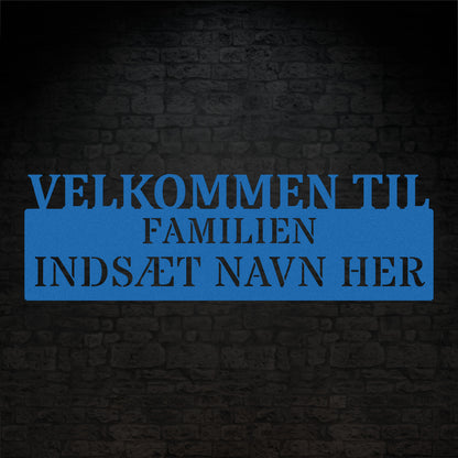 Personlig adresseskilt med familienavn. Unik husejer gaveidé
