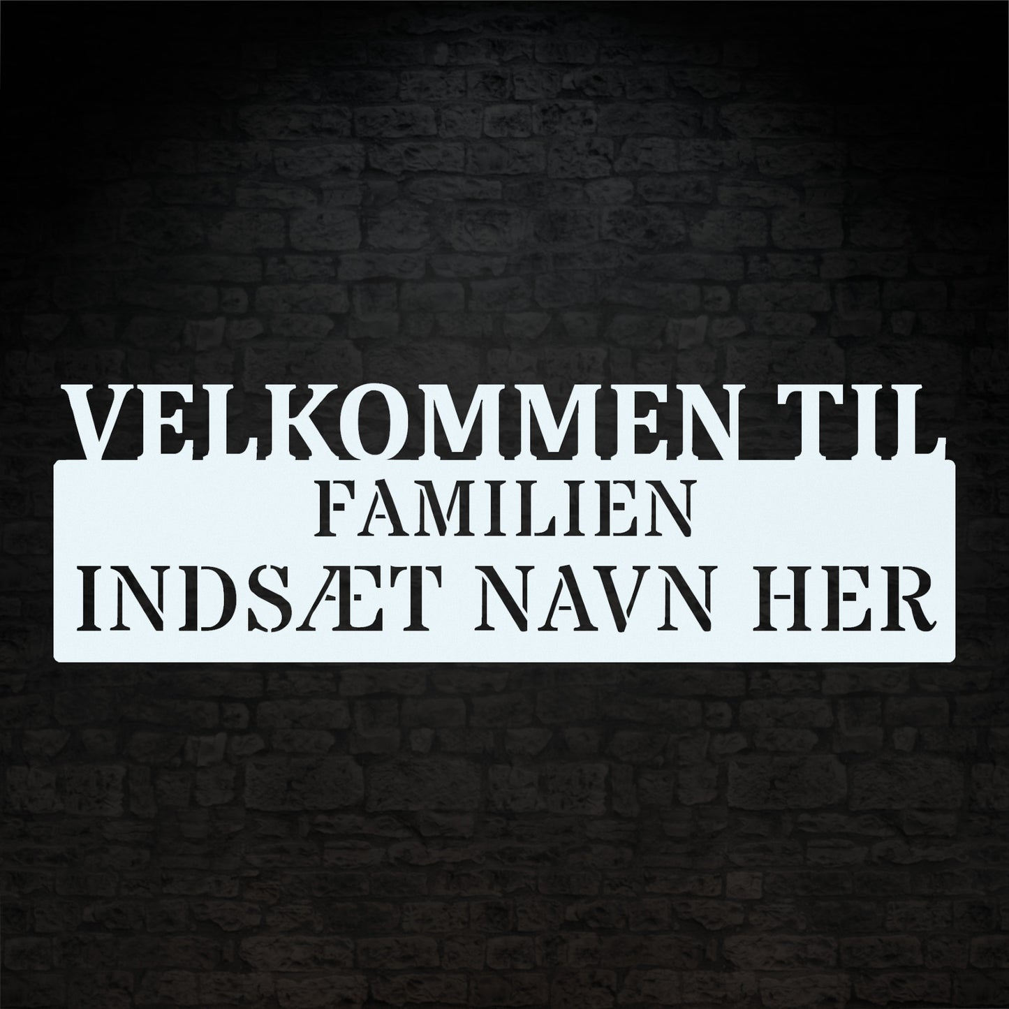 Personlig adresseskilt med familienavn. Unik husejer gaveidé