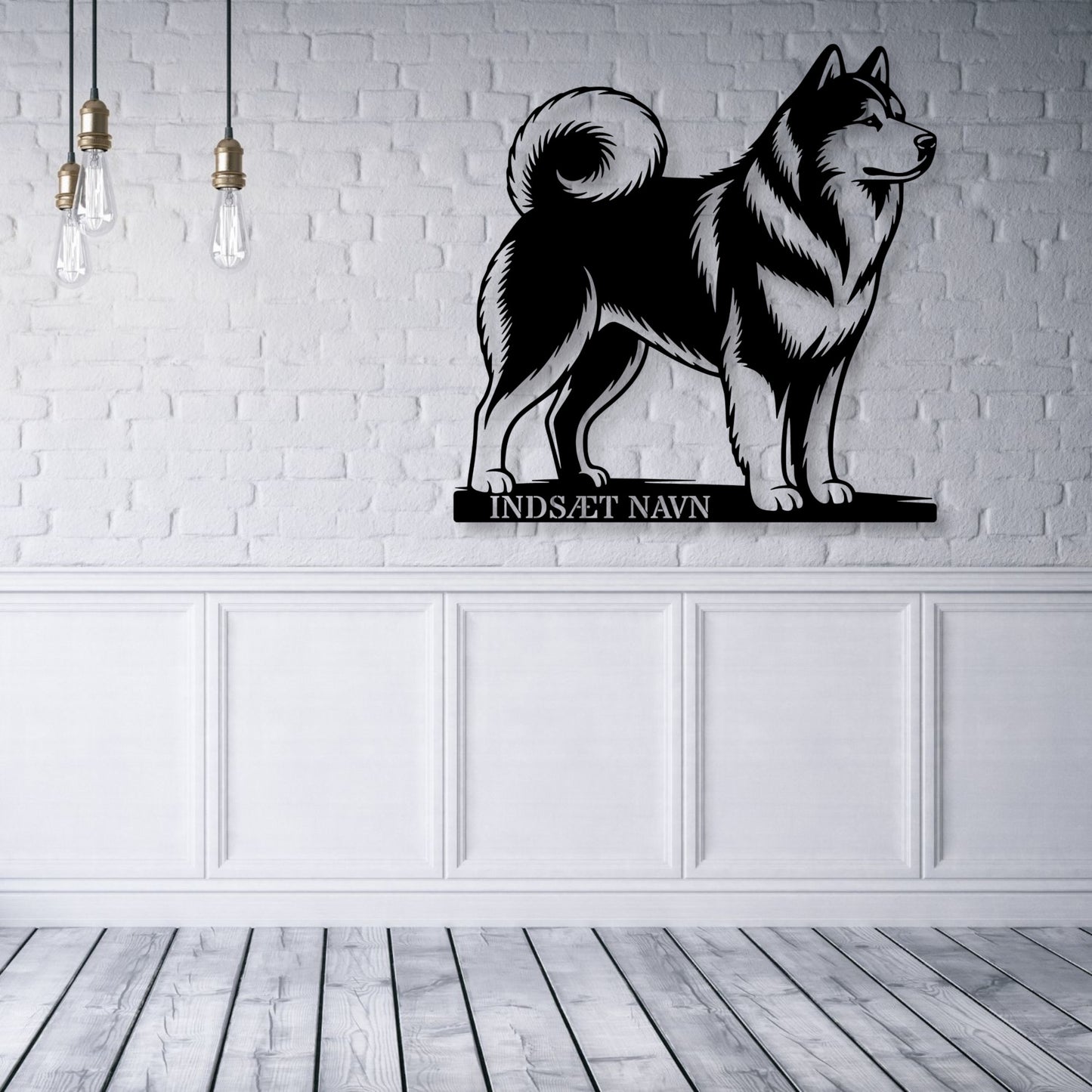 Alaskan Malamute metalskilt med personlig tekst...