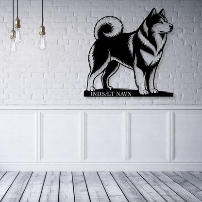 Alaskan Malamute metalskilt med personlig tekst...