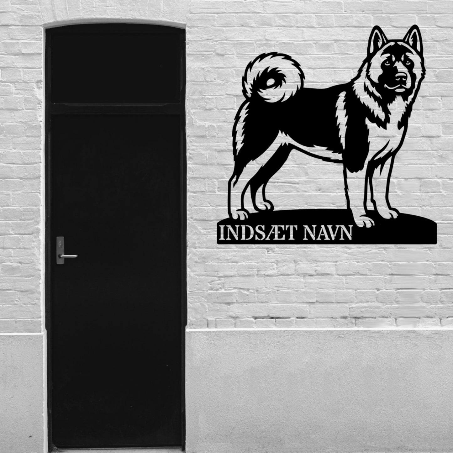 American Akita metalskilt med personlig tekst.....