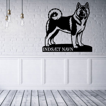 American Akita metalskilt med personlig tekst...