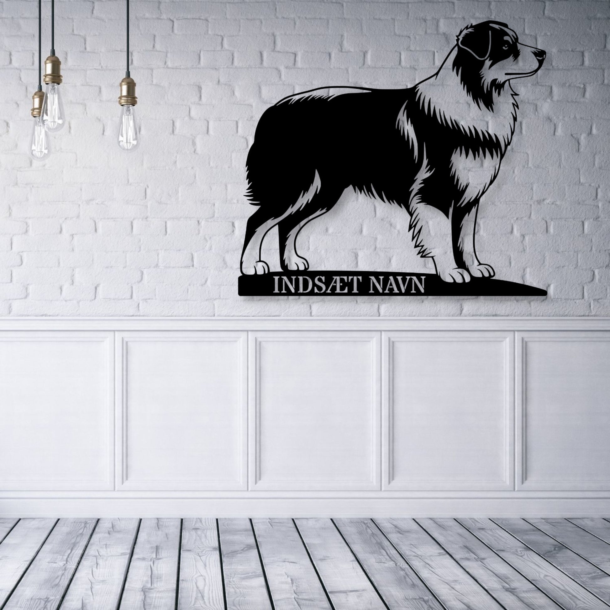 Australsk Hyrdehund metalskilt med personlig tekst...