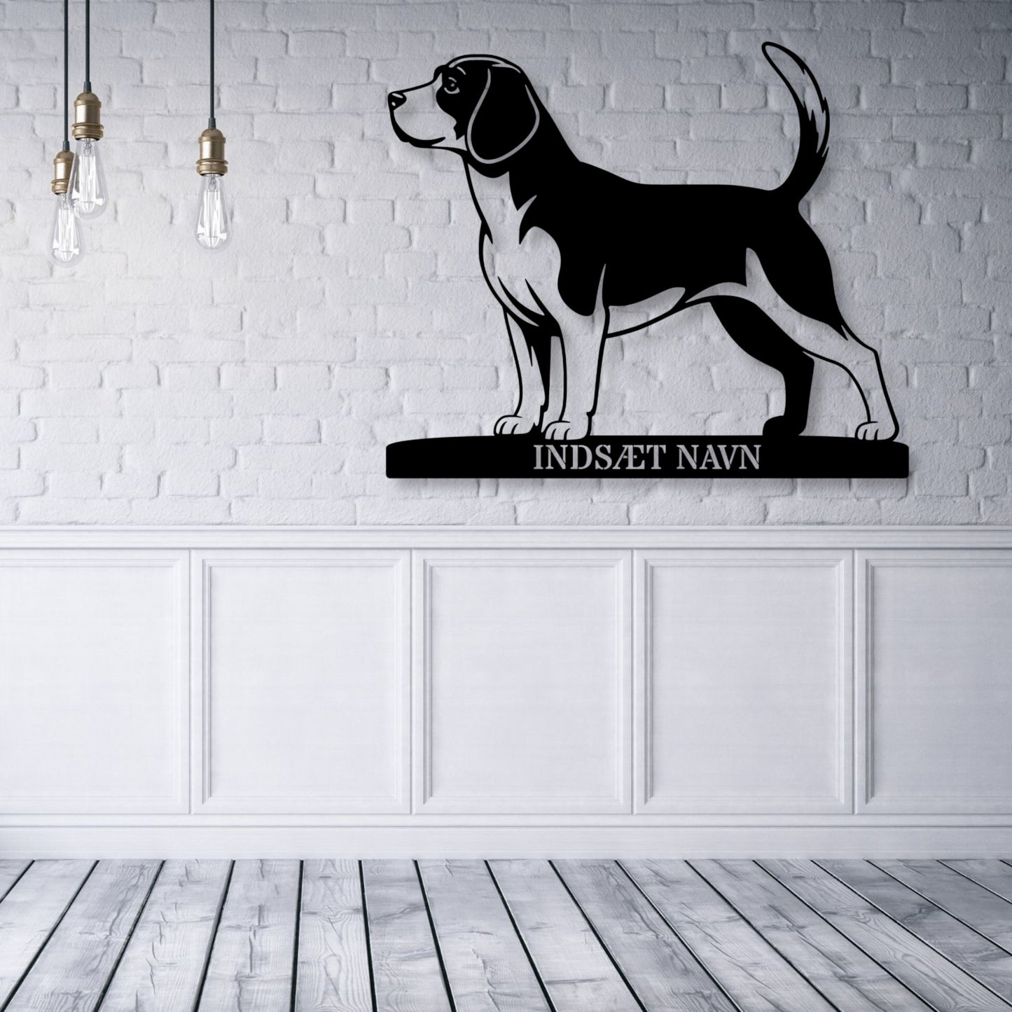 Beagle hunde metalskilt med personlig tekst...