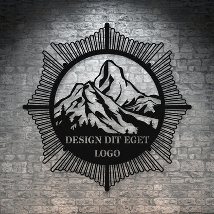 Design dit eget metalskilt i sort med personlig tekst eller navn
