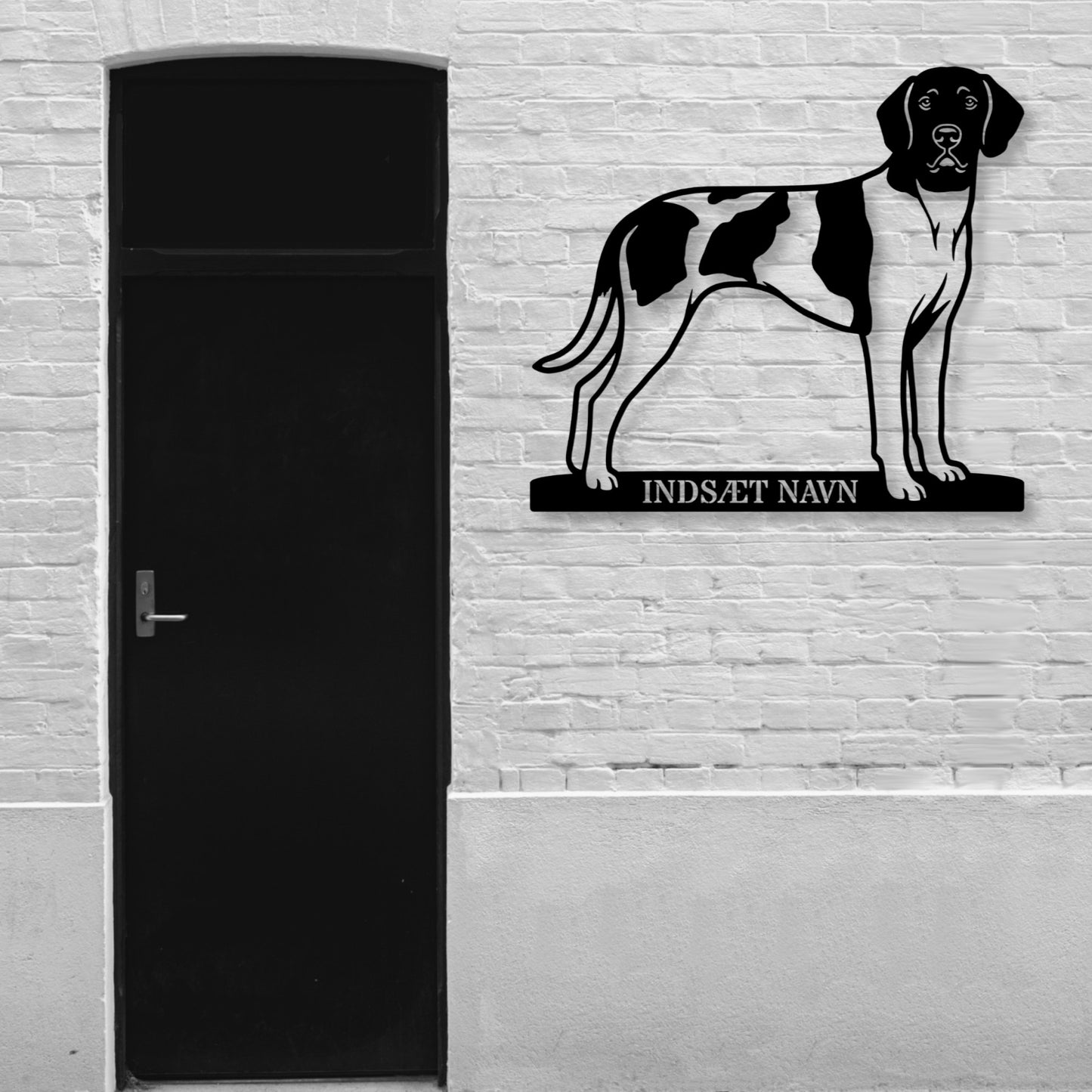 Gammel Dansk hønsehund metalskilt med personlig tekst.....