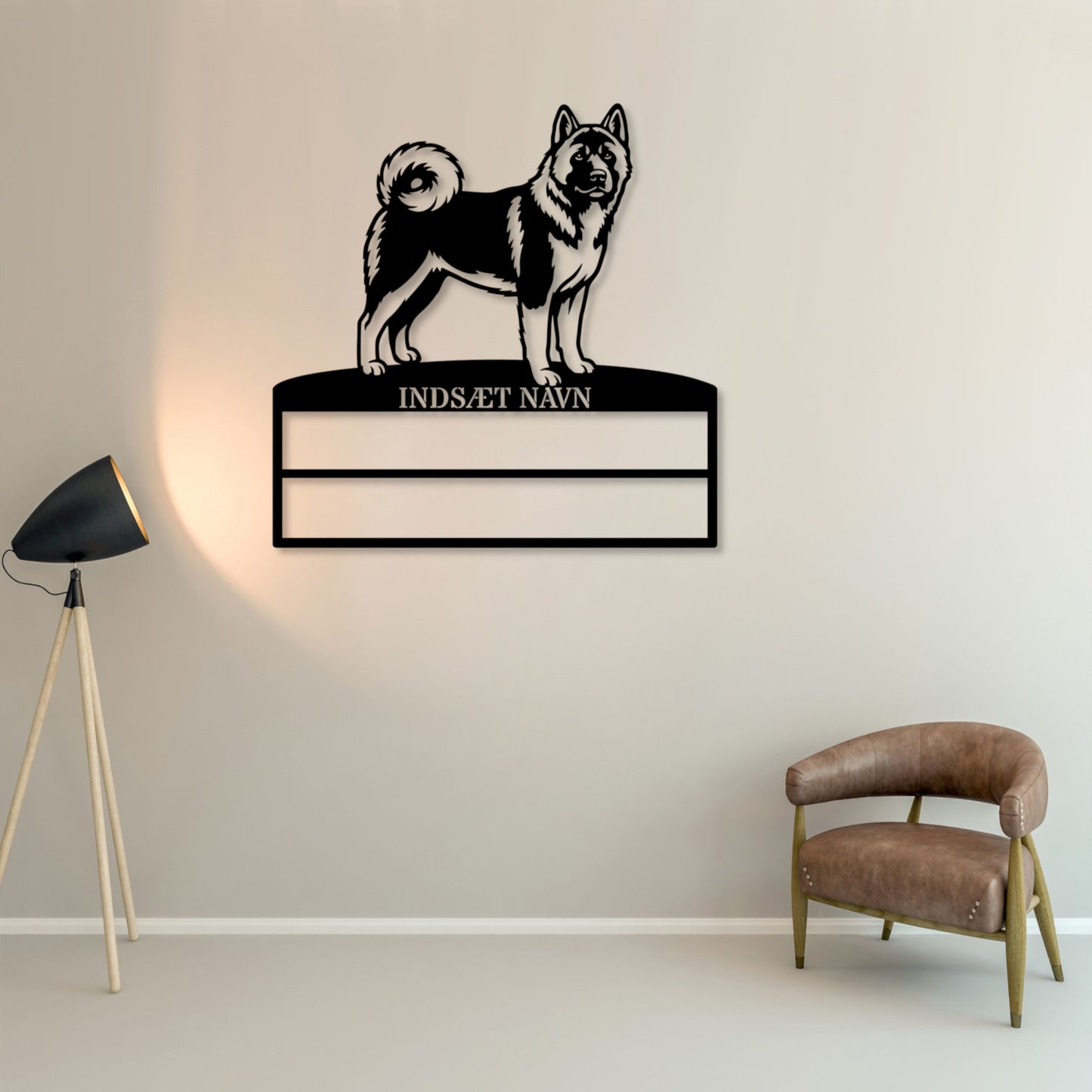 Personlig American Akita metal navneskilt til rosetter.....