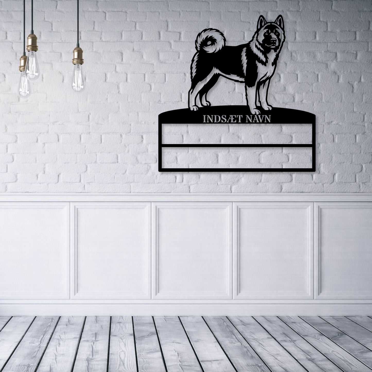 Personlig American Akita metal navneskilt til rosetter...